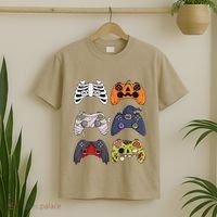 Halloween Skeleton Zombie Gaming Controllers Mummy T-Shirt thumb 2