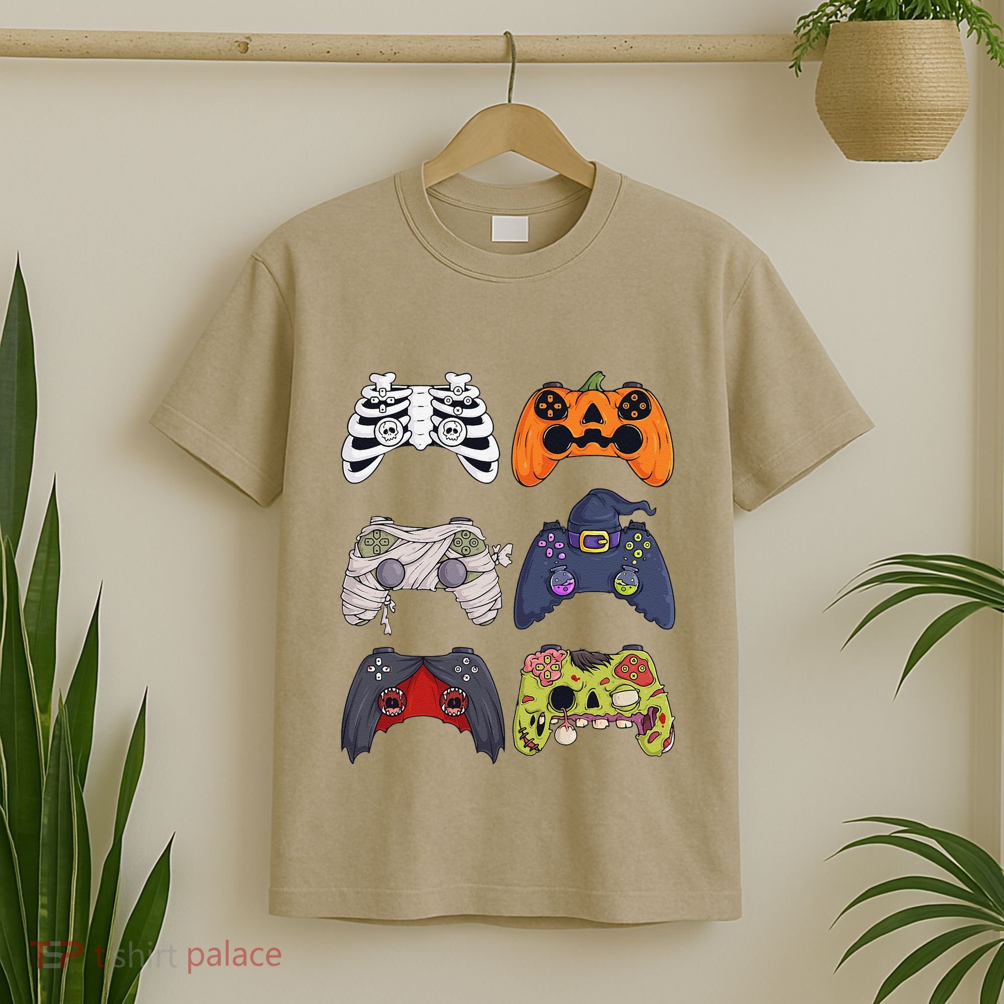 Halloween Skeleton Zombie Gaming Controllers Mummy T-Shirt