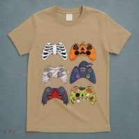Halloween Skeleton Zombie Gaming Controllers Mummy T-Shirt thumb 5