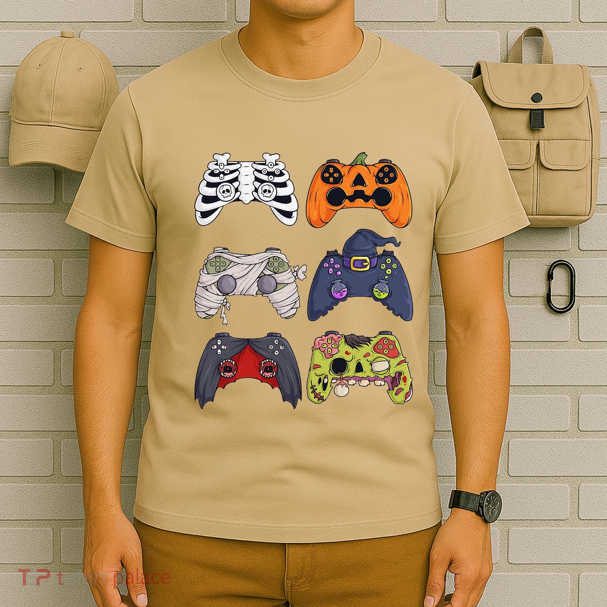 Halloween Skeleton Zombie Gaming Controllers Mummy T-Shirt