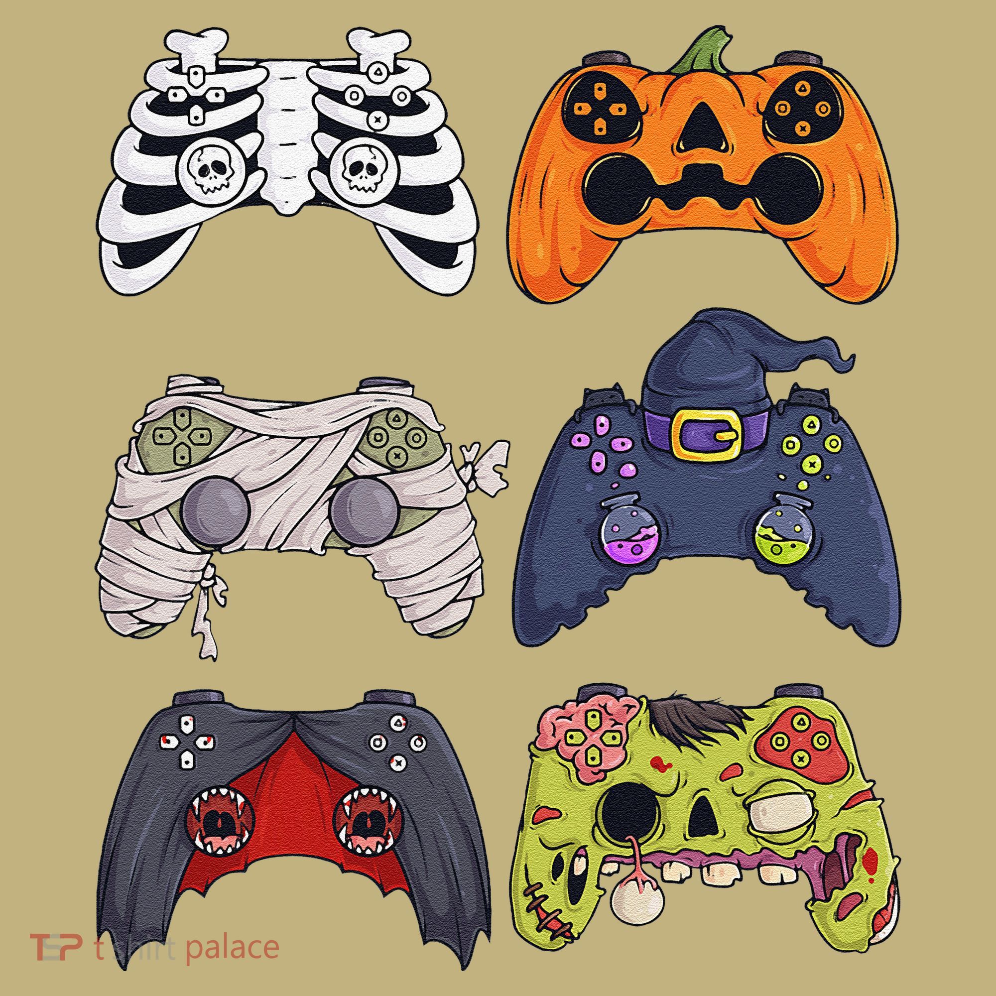 Halloween Skeleton Zombie Gaming Controllers Mummy Button