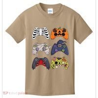 Halloween Skeleton Zombie Gaming Controllers Mummy Kids T-Shirt thumb 0