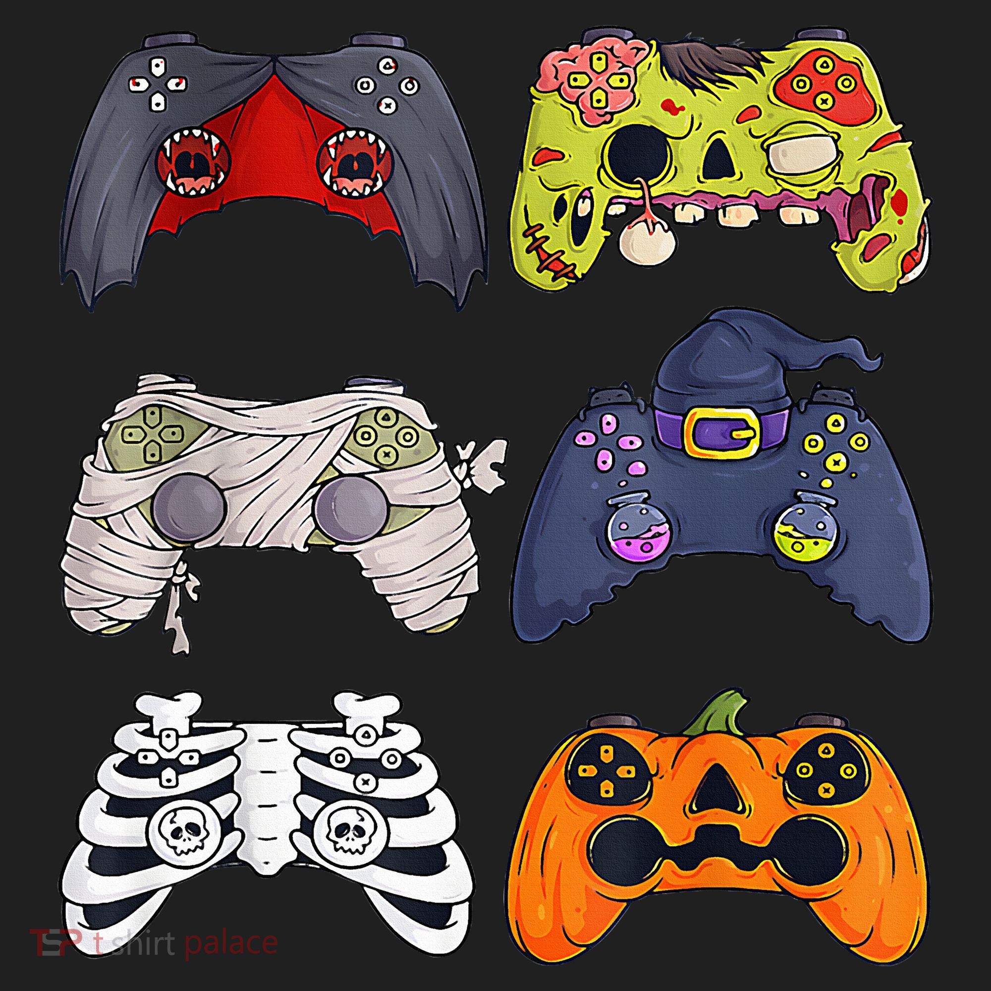 Halloween Skeleton Zombie Gaming Controllers Mummy Women's Sweatshirt