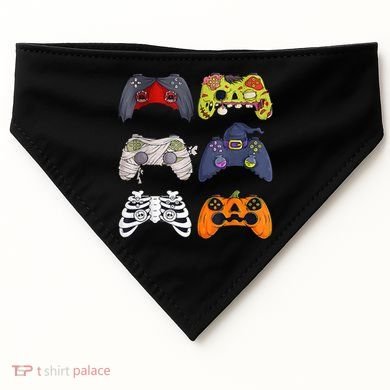 Halloween Skeleton Zombie Gaming Controllers Mummy USA-Made Doggie Bandana