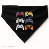 Halloween Skeleton Zombie Gaming Controllers Mummy USA-Made Doggie Bandana thumb 0