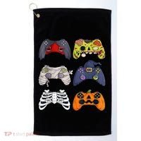 Halloween Skeleton Zombie Gaming Controllers Mummy Golf Towel thumb 0