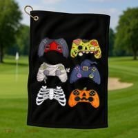 Halloween Skeleton Zombie Gaming Controllers Mummy Golf Towel thumb 1