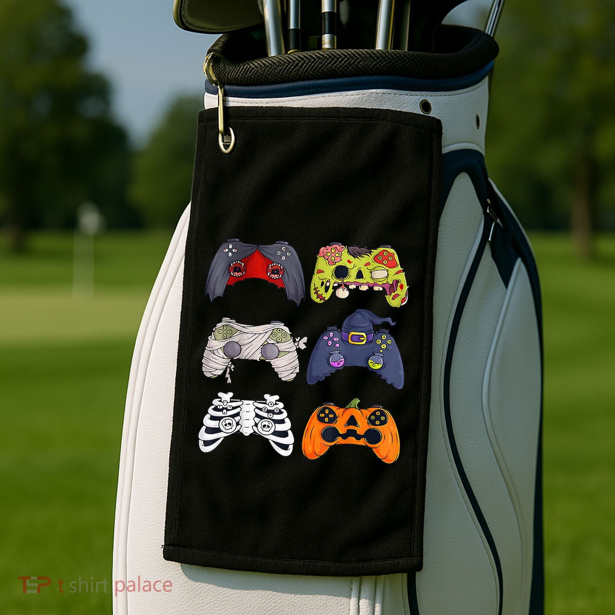 Halloween Skeleton Zombie Gaming Controllers Mummy Golf Towel