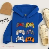 Halloween Skeleton Zombie Gaming Controllers Mummy Hoodie thumb 4