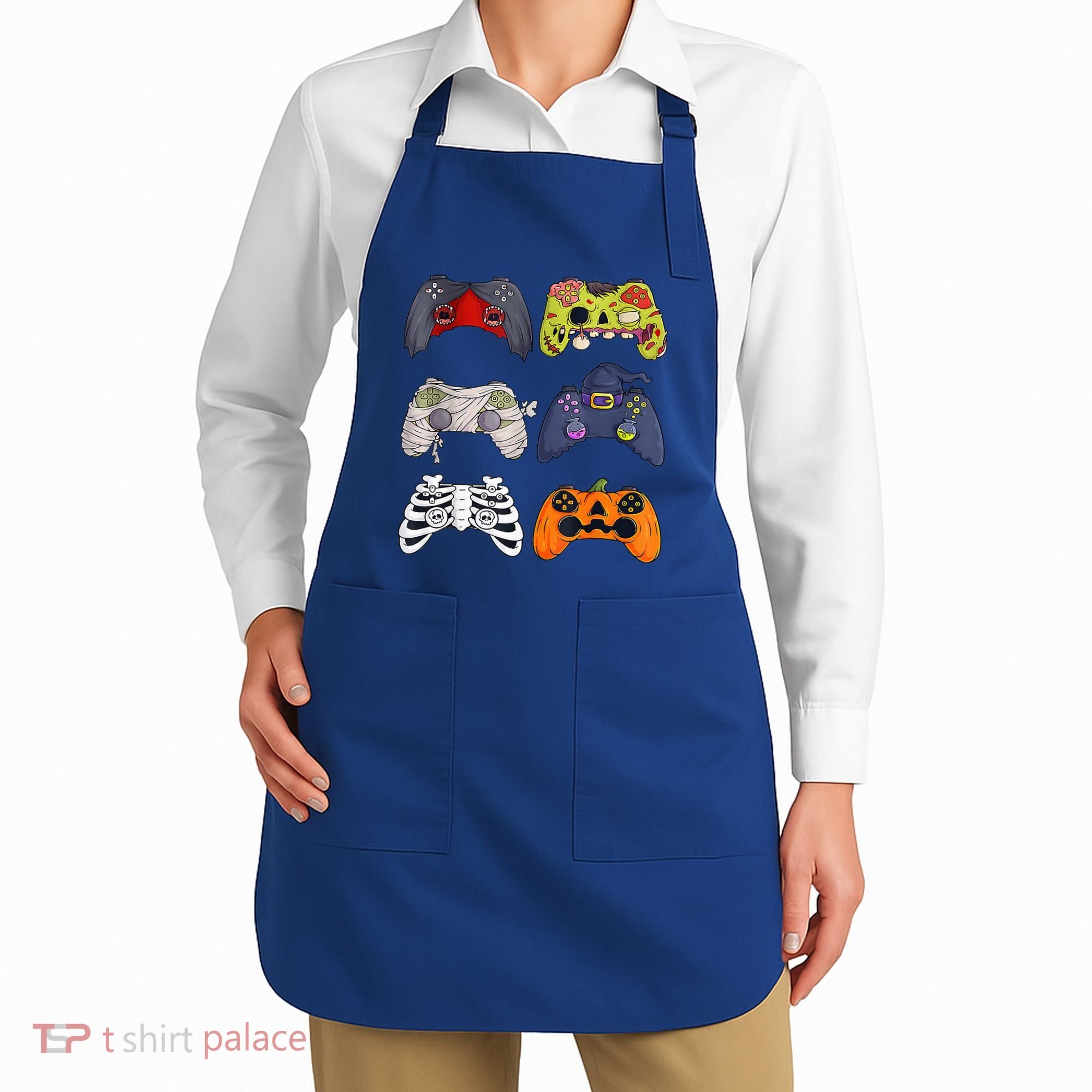 Halloween Skeleton Zombie Gaming Controllers Mummy Apron