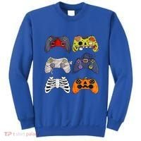 Halloween Skeleton Zombie Gaming Controllers Mummy Sweatshirt thumb 0