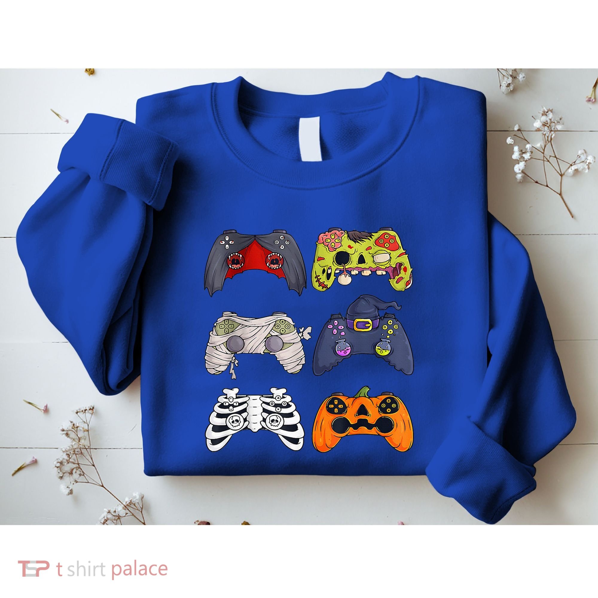 Halloween Skeleton Zombie Gaming Controllers Mummy Sweatshirt
