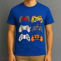 Halloween Skeleton Zombie Gaming Controllers Mummy T-Shirt thumb 3