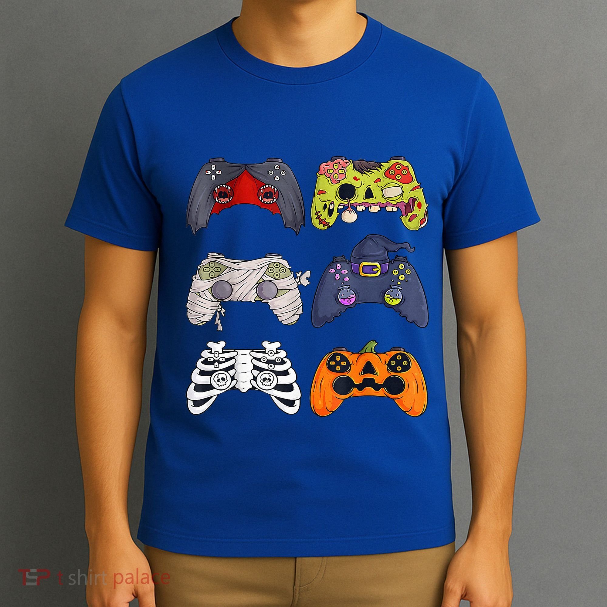 Halloween Skeleton Zombie Gaming Controllers Mummy T-Shirt
