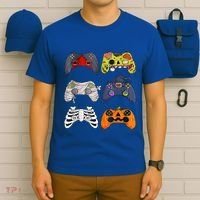 Halloween Skeleton Zombie Gaming Controllers Mummy T-Shirt thumb 6