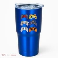 Halloween Skeleton Zombie Gaming Controllers Mummy Tumbler thumb 0