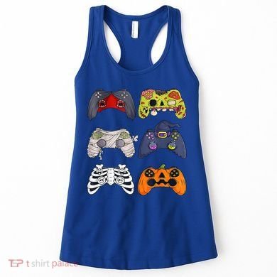 Halloween Skeleton Zombie Gaming Controllers Mummy Women's Tank Top