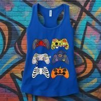 Halloween Skeleton Zombie Gaming Controllers Mummy Women's Tank Top thumb 3