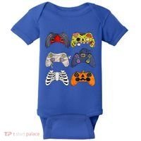 Halloween Skeleton Zombie Gaming Controllers Mummy Baby Bodysuit thumb 0