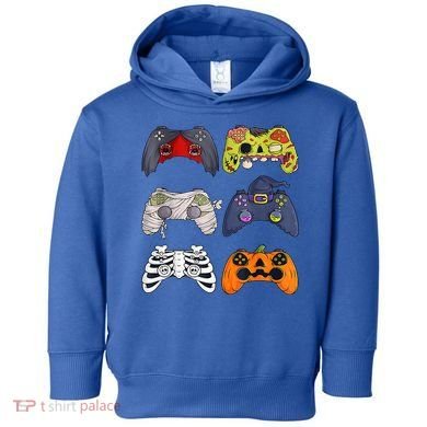 Halloween Skeleton Zombie Gaming Controllers Mummy Toddler Hoodie