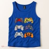 Halloween Skeleton Zombie Gaming Controllers Mummy Tank Top thumb 2