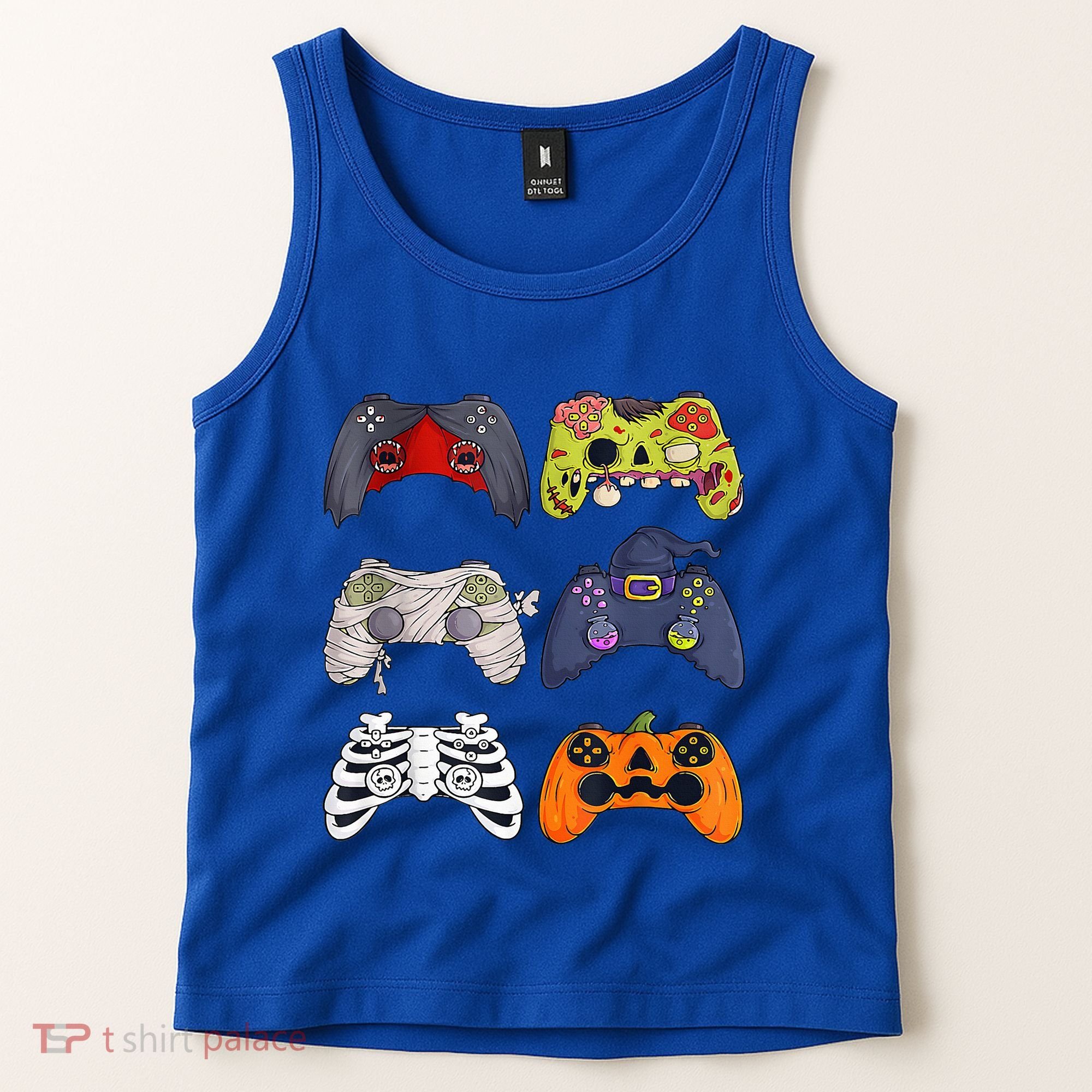 Halloween Skeleton Zombie Gaming Controllers Mummy Tank Top