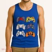 Halloween Skeleton Zombie Gaming Controllers Mummy Tank Top thumb 3
