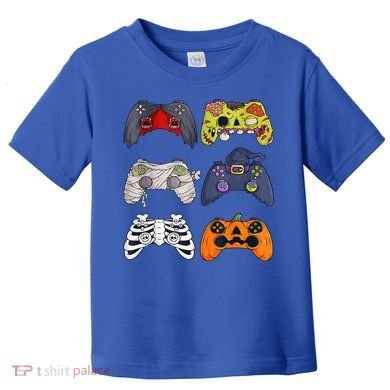 Halloween Skeleton Zombie Gaming Controllers Mummy Toddler T-Shirt