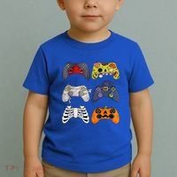 Halloween Skeleton Zombie Gaming Controllers Mummy Toddler T-Shirt thumb 2