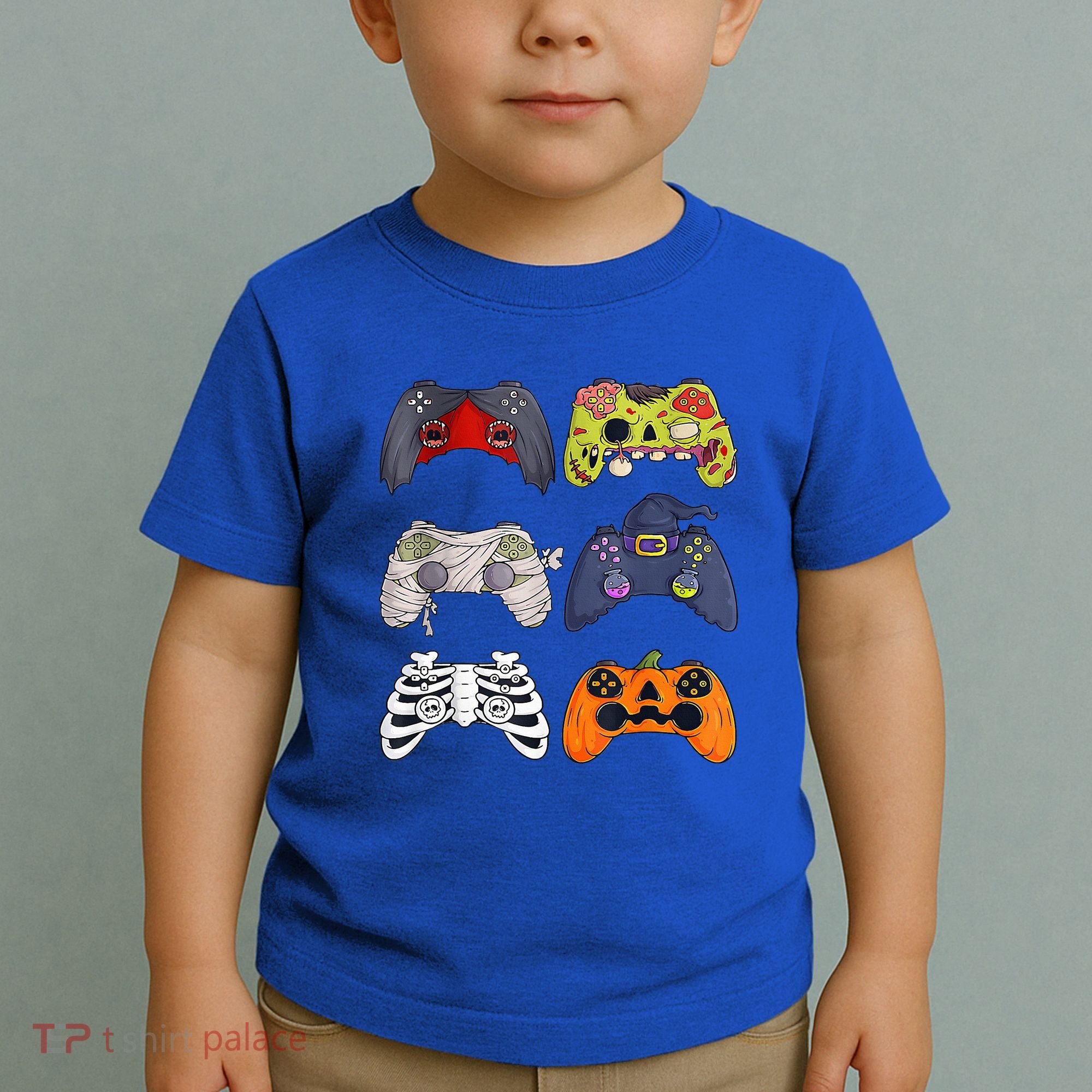 Halloween Skeleton Zombie Gaming Controllers Mummy Toddler T-Shirt