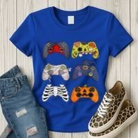 Halloween Skeleton Zombie Gaming Controllers Mummy Women's T-Shirt thumb 3