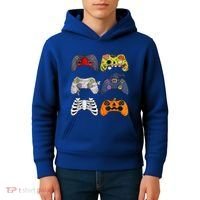 Halloween Skeleton Zombie Gaming Controllers Mummy Kids Hoodie thumb 4