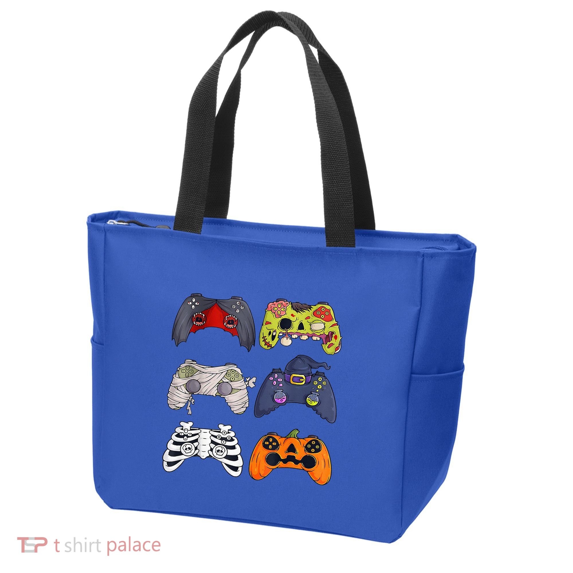 Halloween Skeleton Zombie Gaming Controllers Mummy Tote Bag