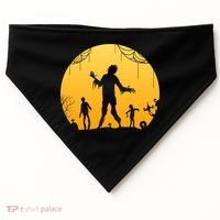 Halloween Spooky Zombie Graveyard USA-Made Doggie Bandana thumb 0