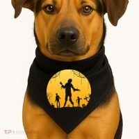 Halloween Spooky Zombie Graveyard USA-Made Doggie Bandana thumb 1