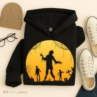 Halloween Spooky Zombie Graveyard Hoodie thumb 4