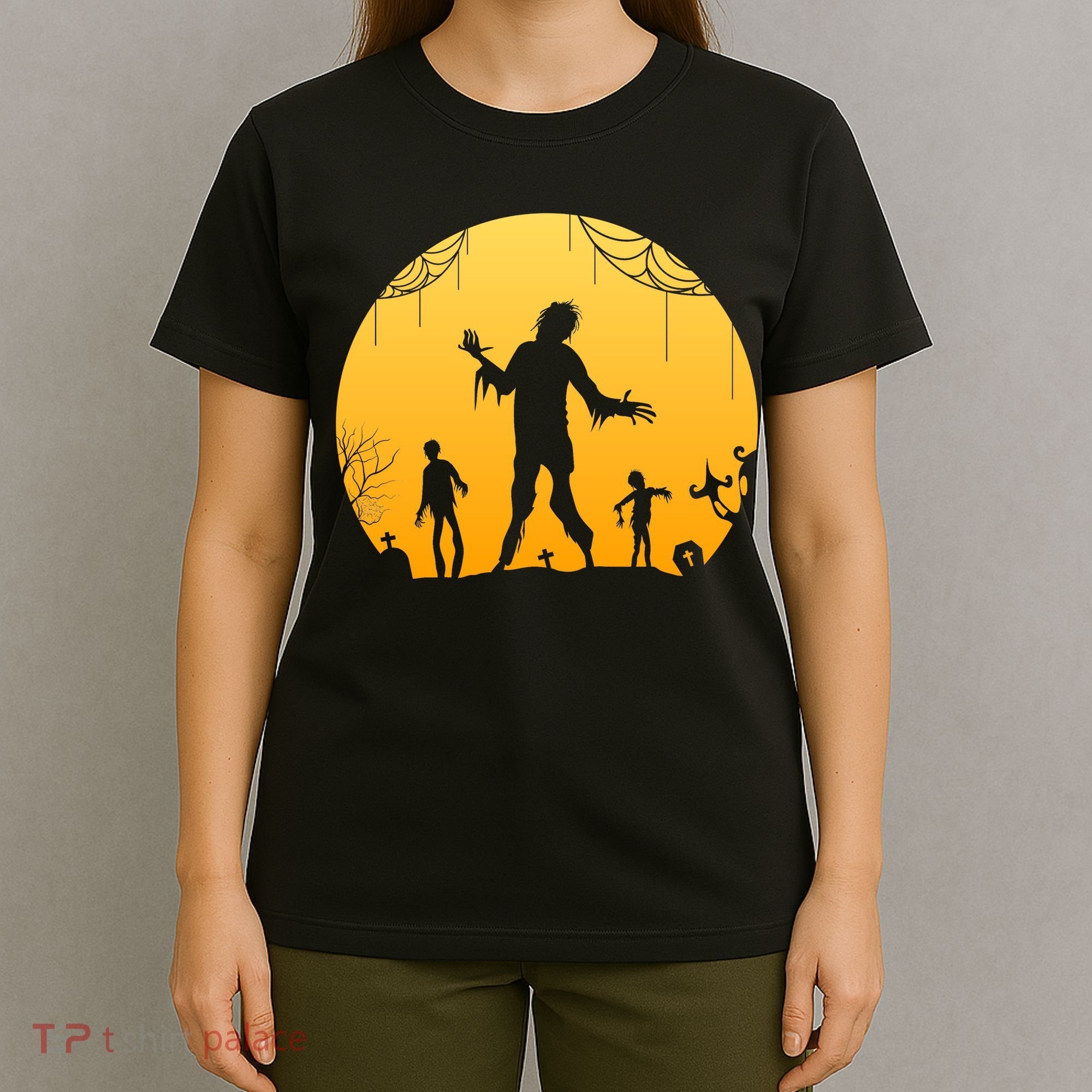 Halloween Spooky Zombie Graveyard T-Shirt