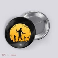 Halloween Spooky Zombie Graveyard Button thumb 0