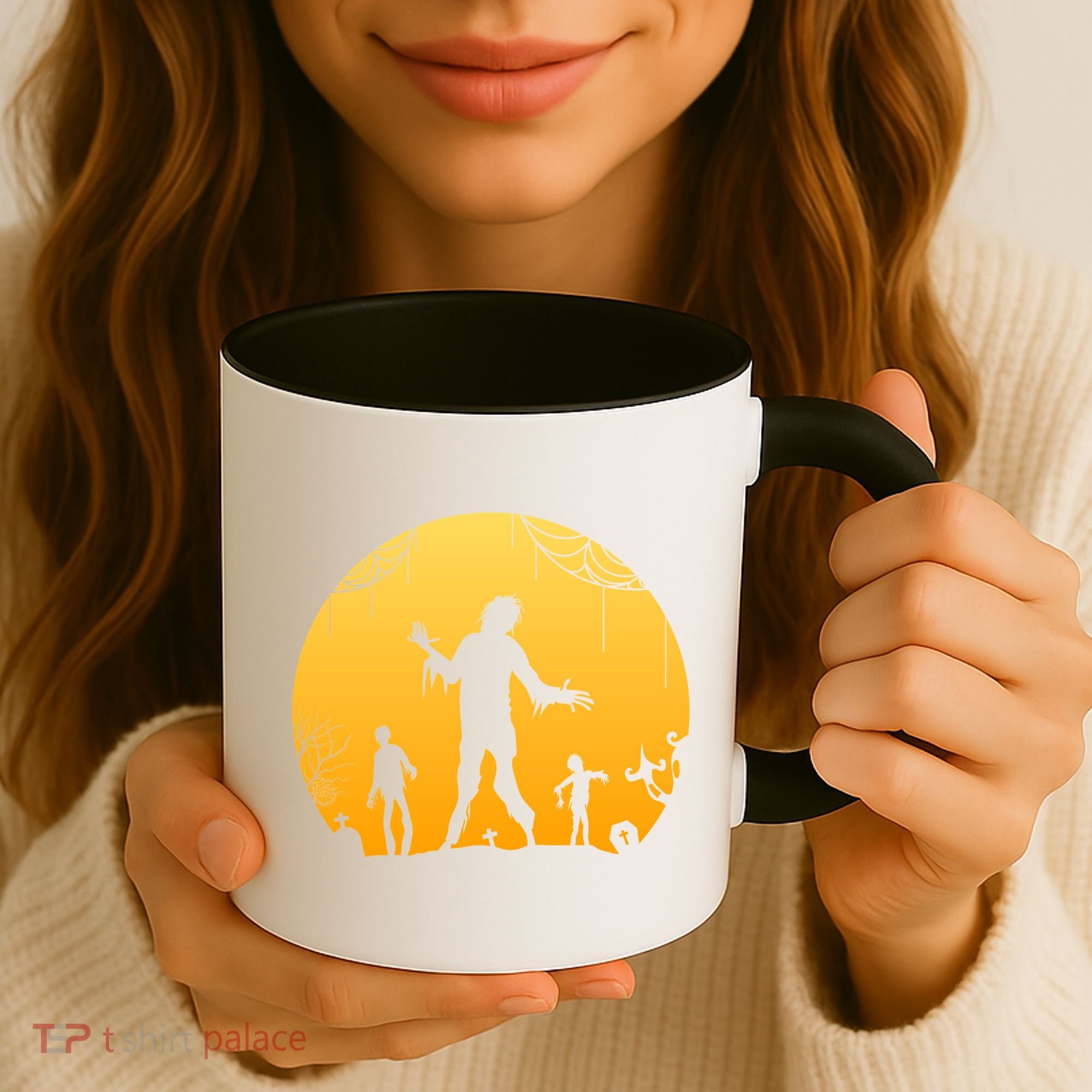 Halloween Spooky Zombie Graveyard Coffee Mug
