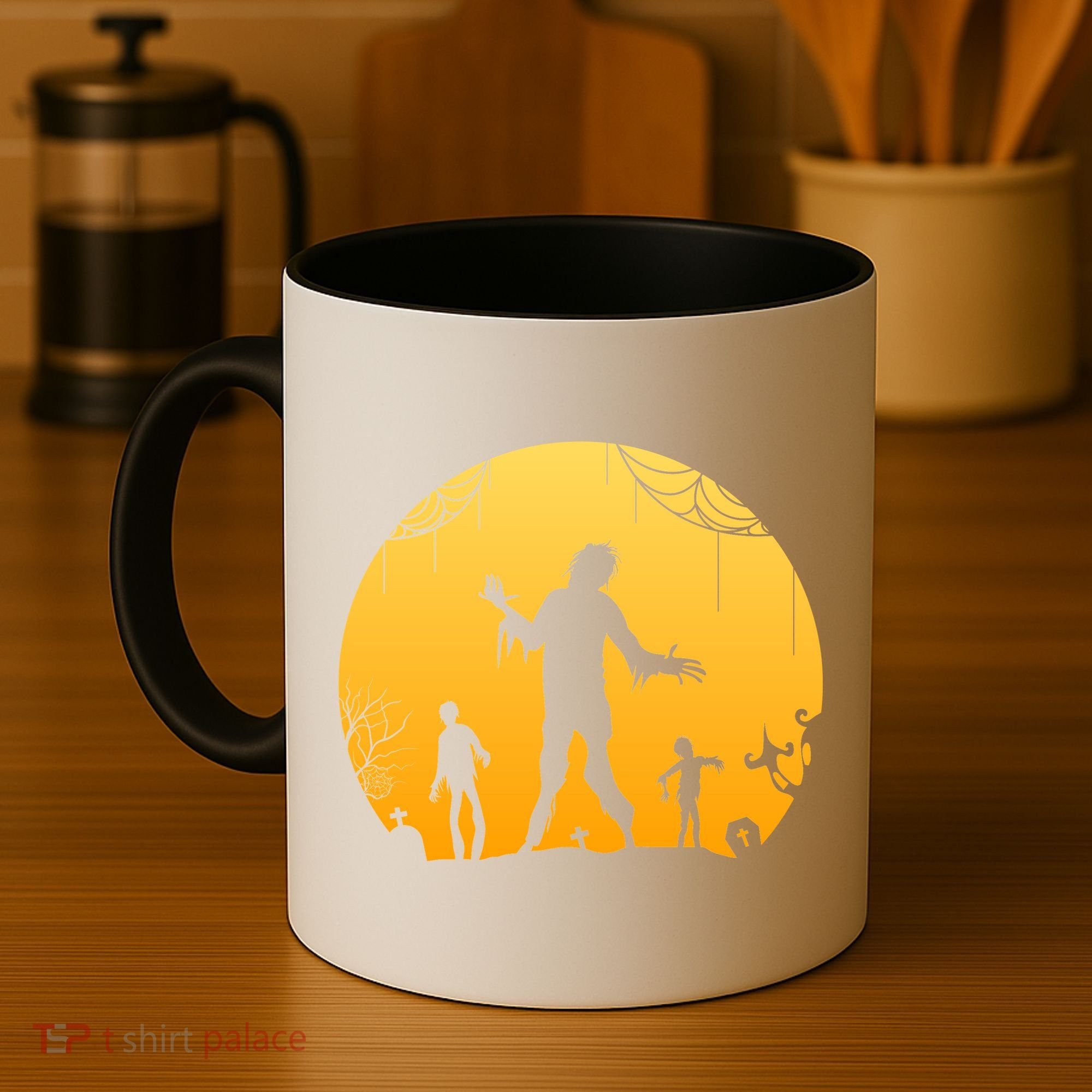 Halloween Spooky Zombie Graveyard Coffee Mug
