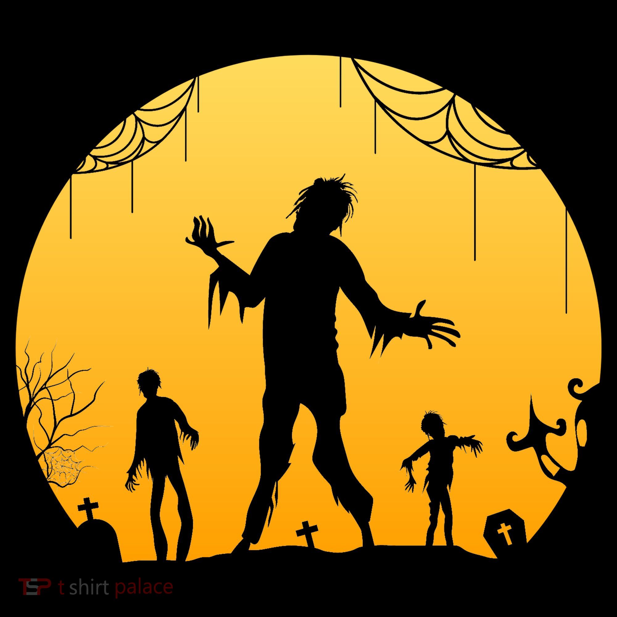 Halloween Spooky Zombie Graveyard Coaster