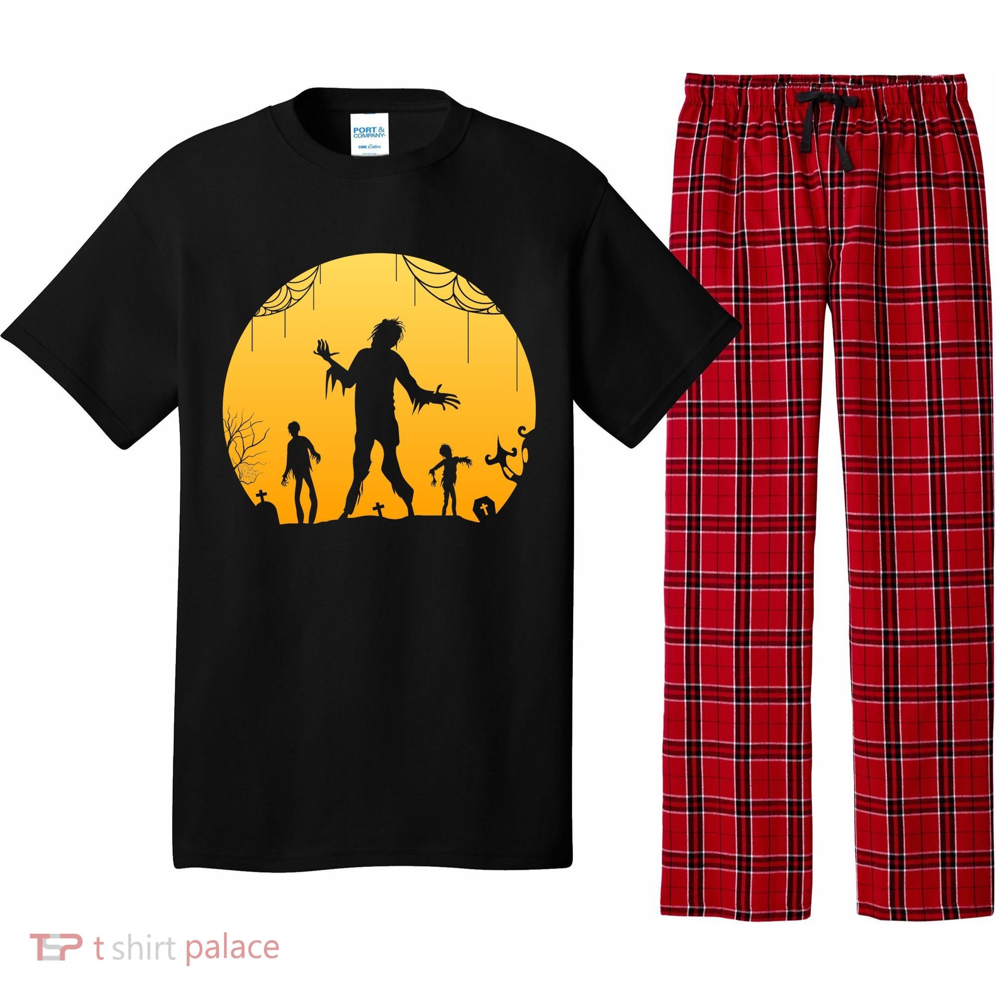 Halloween Spooky Zombie Graveyard Pajama Set