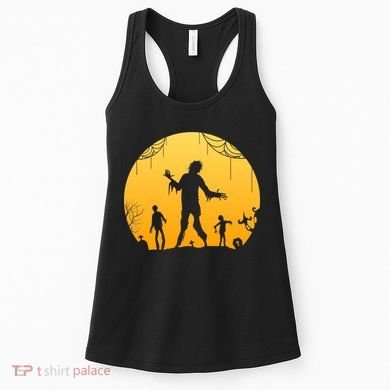 Halloween Spooky Zombie Graveyard Women's Tank Top