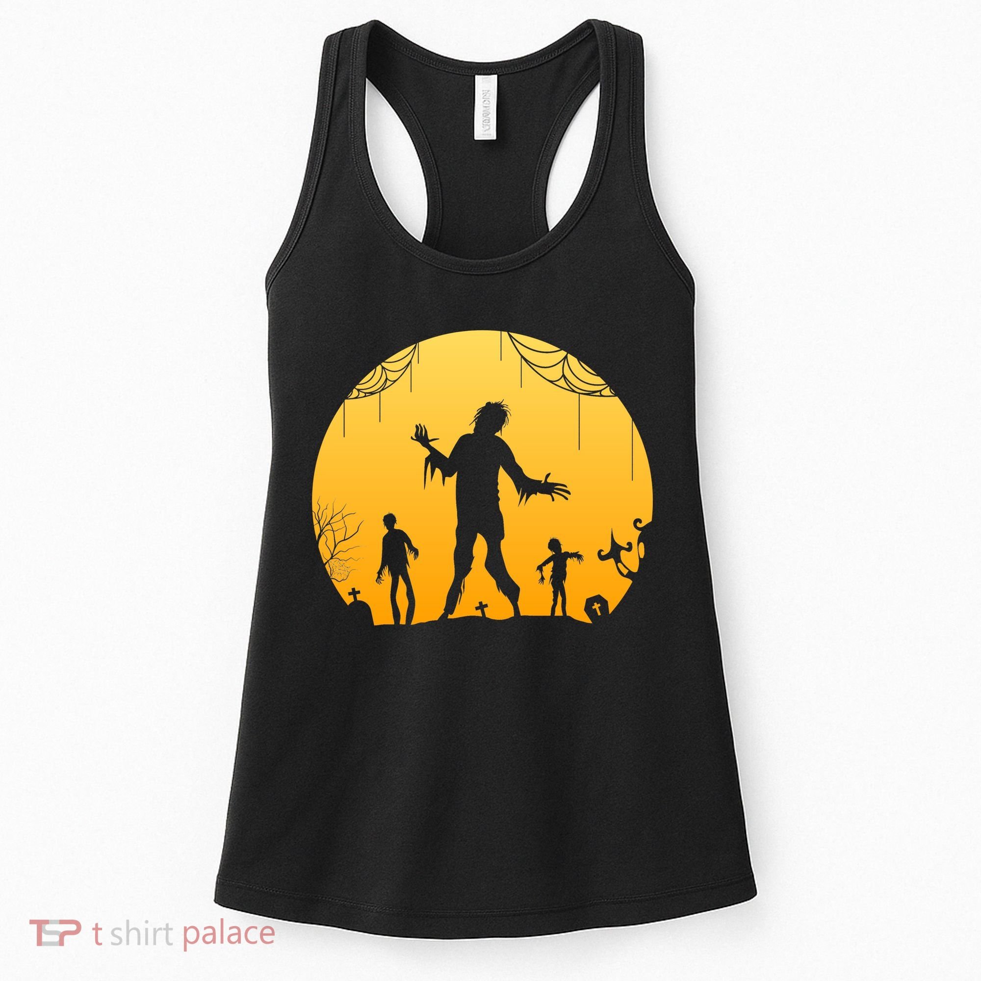Halloween Spooky Zombie Graveyard Women's Tank Top