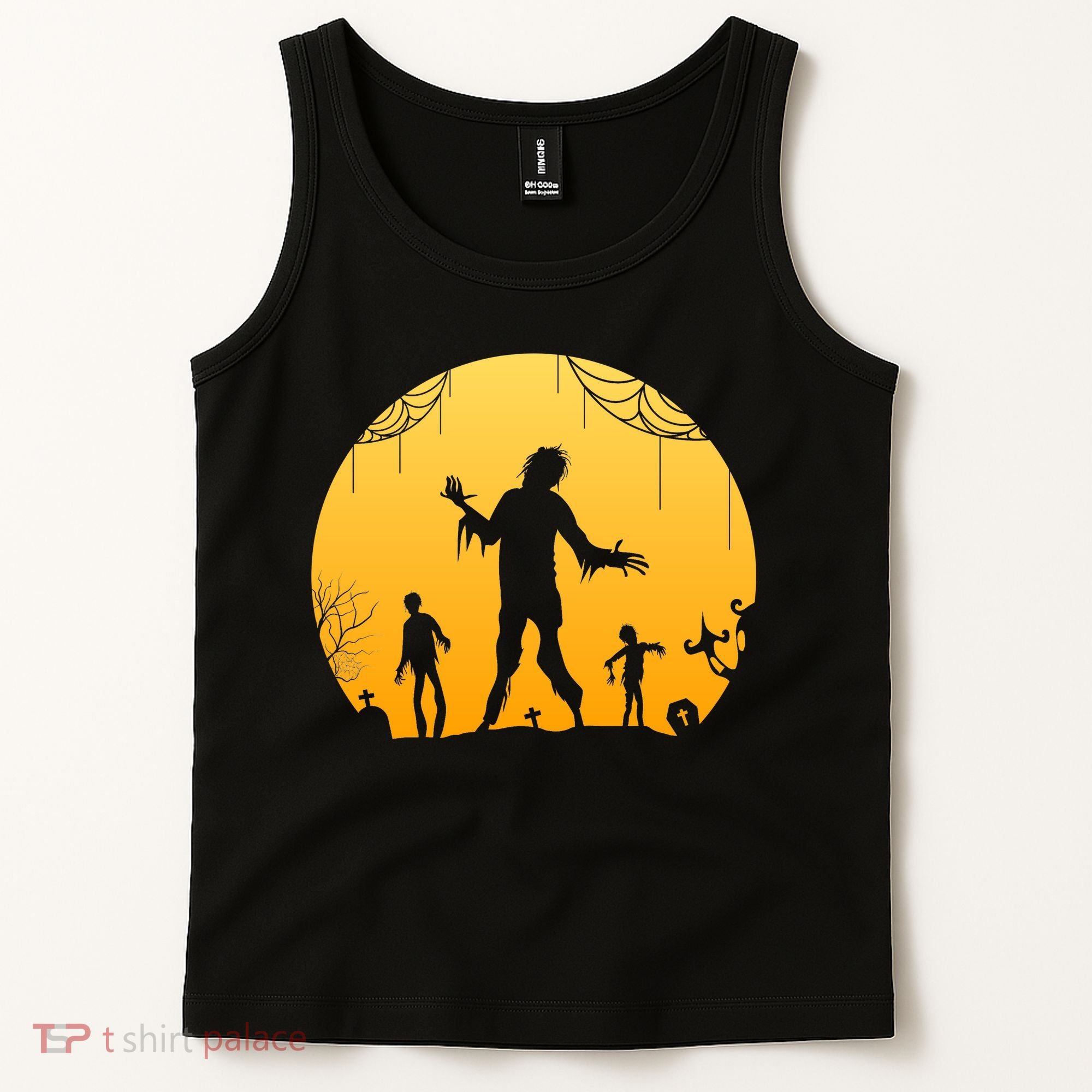 Halloween Spooky Zombie Graveyard Tank Top