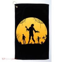 Halloween Spooky Zombie Graveyard Golf Towel thumb 0