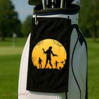 Halloween Spooky Zombie Graveyard Golf Towel thumb 2