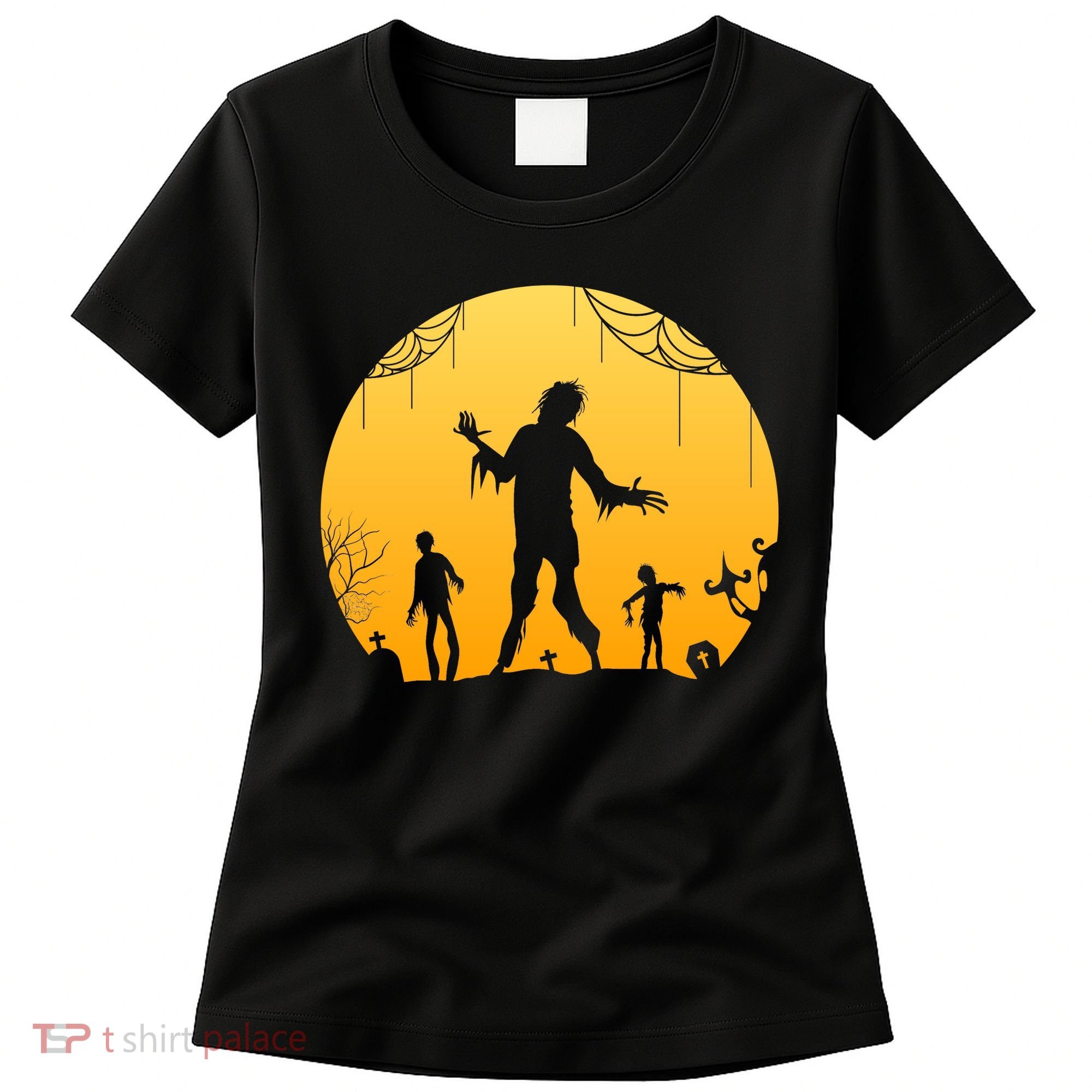 Halloween Spooky Zombie Graveyard Women's T-Shirt