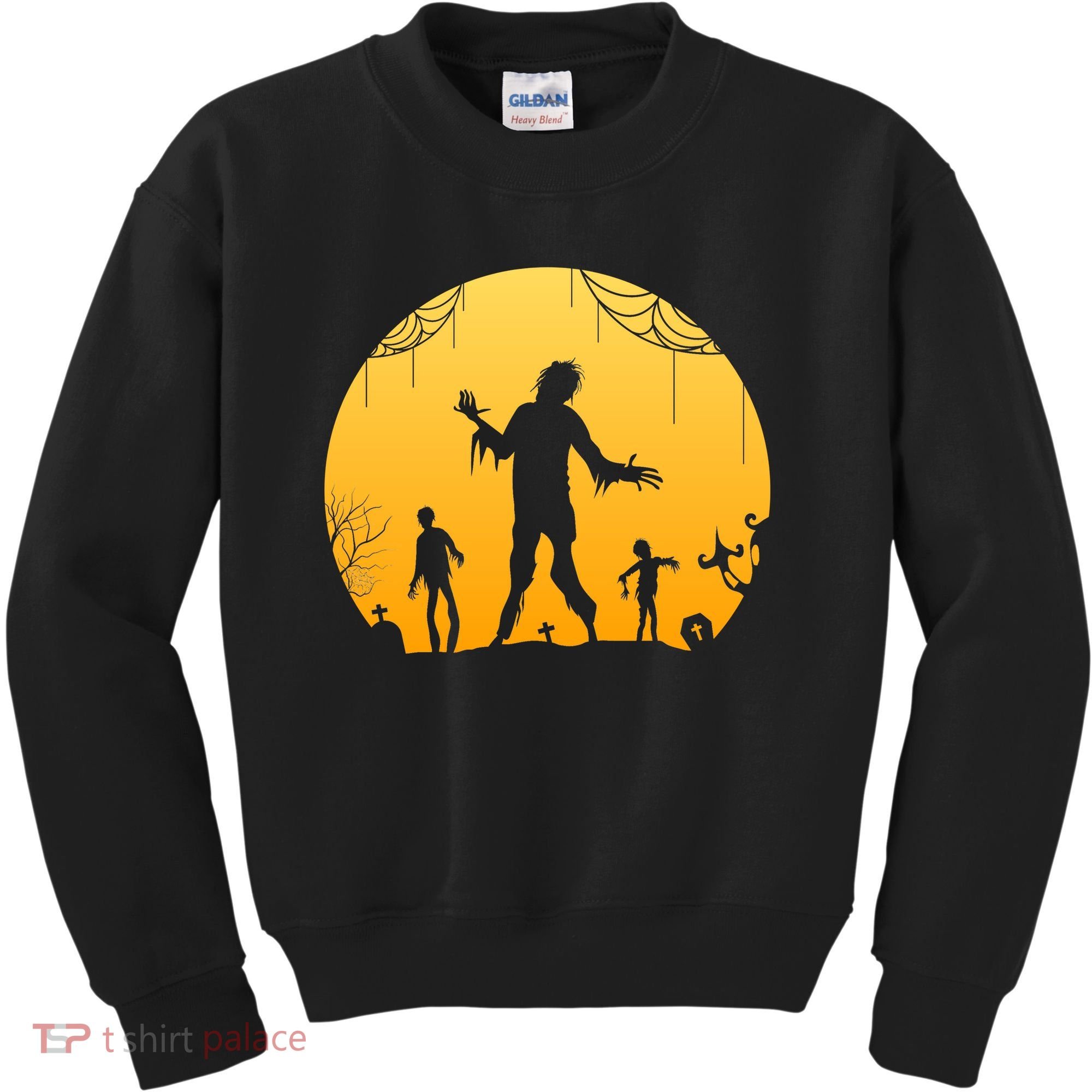 Halloween Spooky Zombie Graveyard Kids Sweatshirt