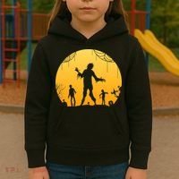 Halloween Spooky Zombie Graveyard Kids Hoodie thumb 3